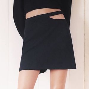 Zara Cut Out Black Skirt